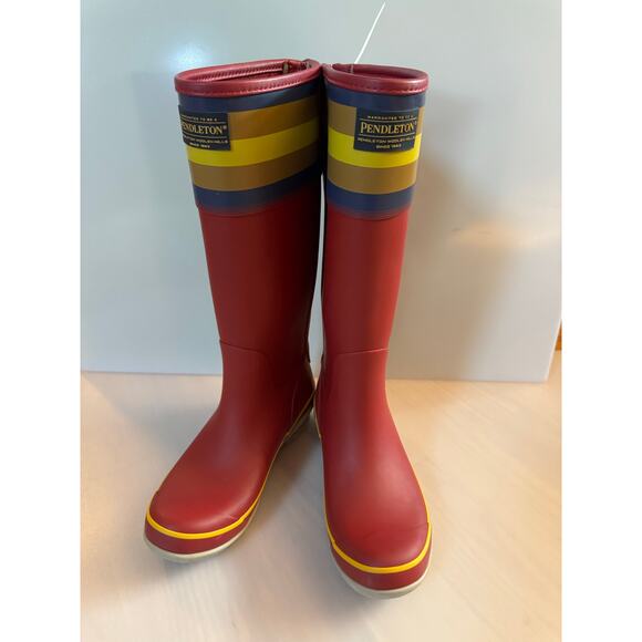PENDLETON WOMEN'S NATIONAL PARK TALL RED RAIN BOOTS (New) - Picture 5 of 8